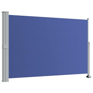 Zatahovací boční markýza / zástěna na terasu 160 x 300 cm modrá - obrázek 2