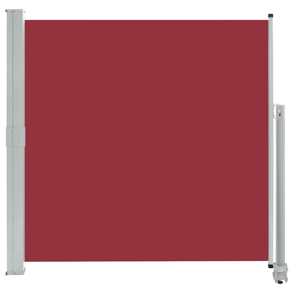 vidaXL Zatahovací boční markýza / zástěna na terasu 160x300 cm červená