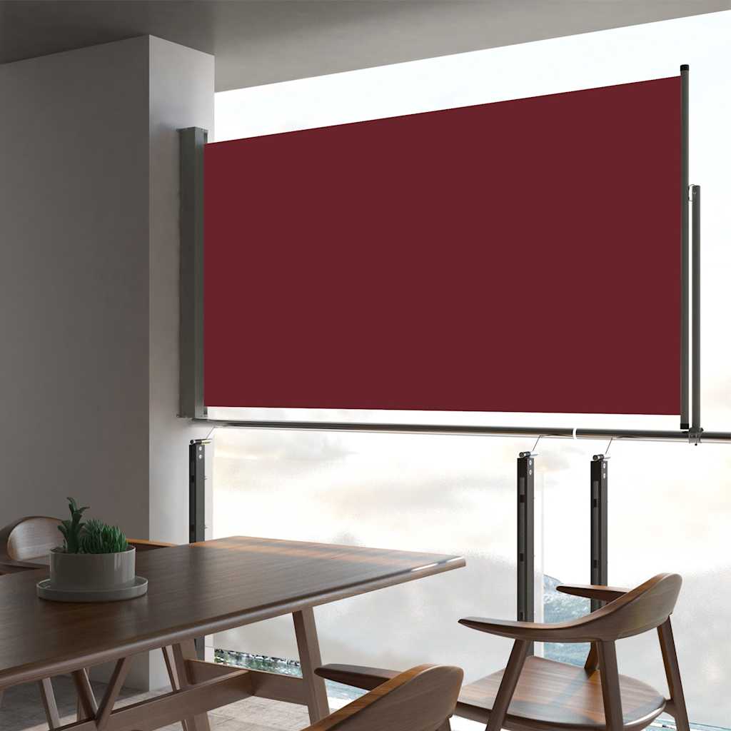 vida XL Ausziehbare Seitenmarkise 160x 300 cm Rot