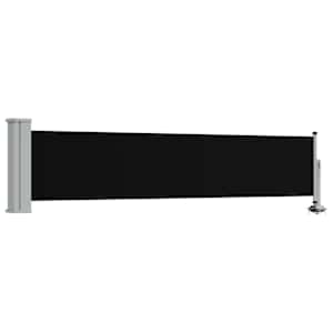 Zatahovací boční markýza / zástěna na terasu 60 x 300 cm černá - obrázek 2