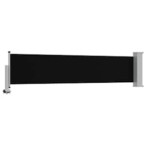 Zatahovací boční markýza / zástěna na terasu 60 x 300 cm černá - obrázek 7