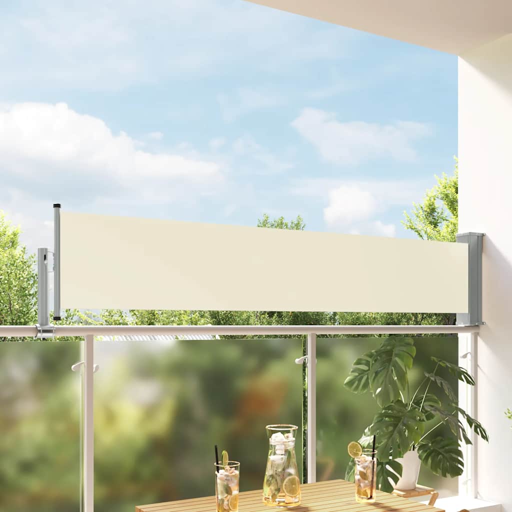 vidaXL Ausziehbare Seitenmarkise 60×300 cm Creme