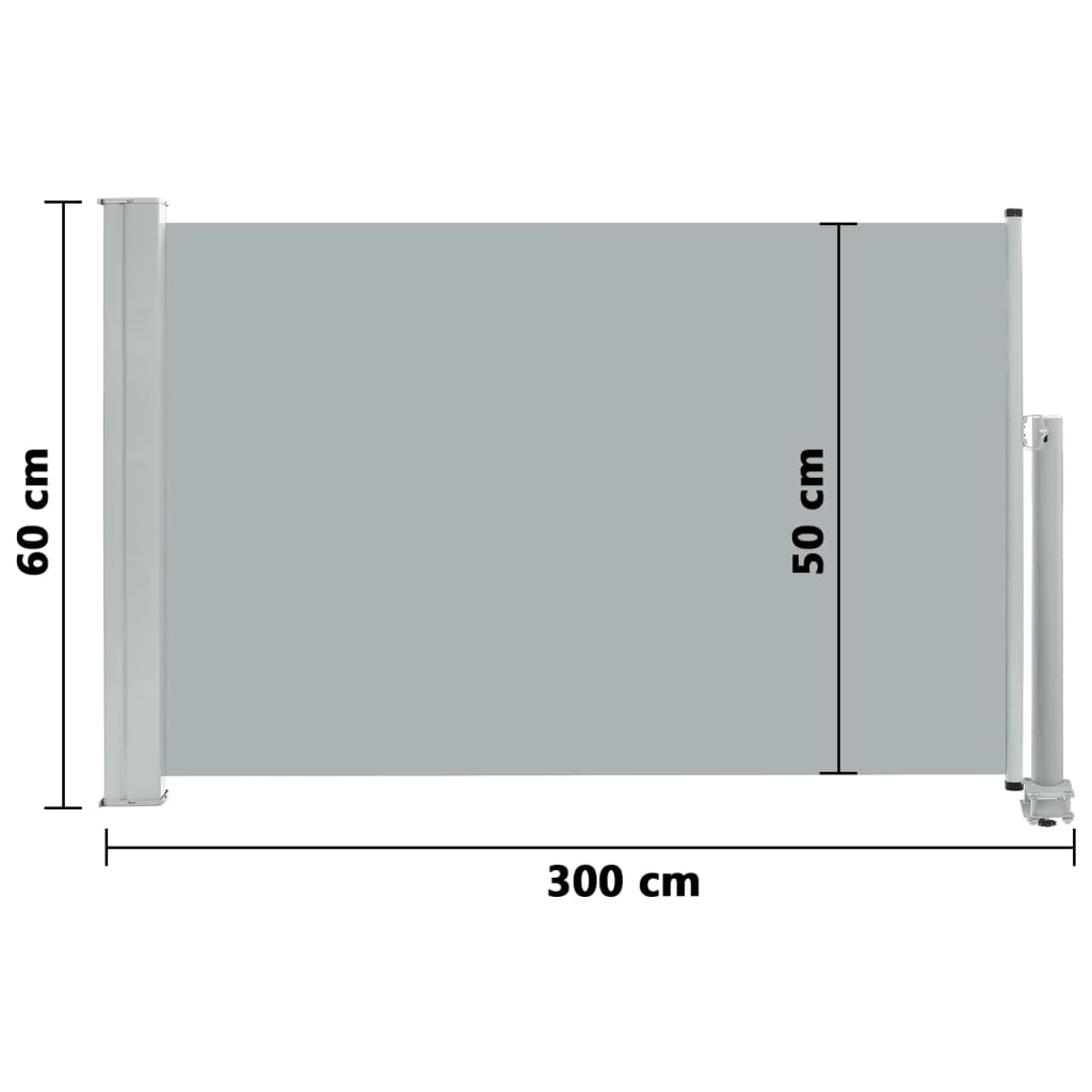 Brise vue rétractable Blooma Liso anthracite L.3 x h.1,60 m