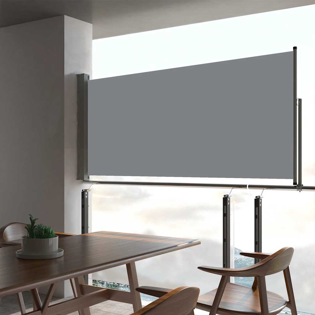 vidaXL Ausziehbare Seitenmarkise 60×300 cm Grau
