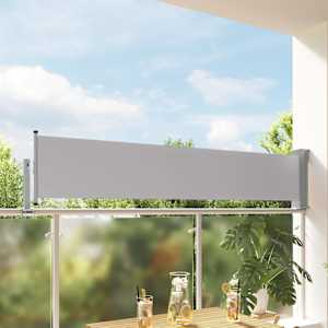 Zložljiva stranska tenda za teraso 60x300 cm siva