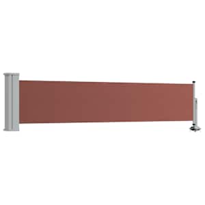 Zatahovací boční markýza / zástěna na terasu 60 x 300 cm hnědá - obrázek 2