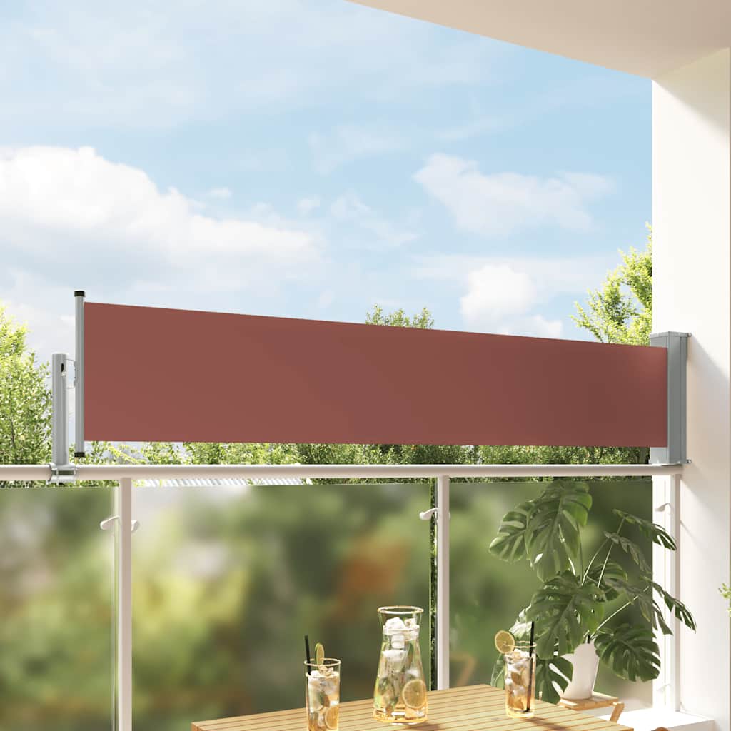 vidaXL Ausziehbare Seitenmarkise 60×300 cm Braun