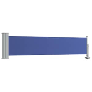 Zatahovací boční markýza / zástěna na terasu 60 x 300 cm modrá - obrázek 2
