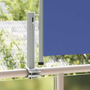 vidaXL Toldo lateral retr&aacute;ctil de jard&iacute;n azul 60x300 cm