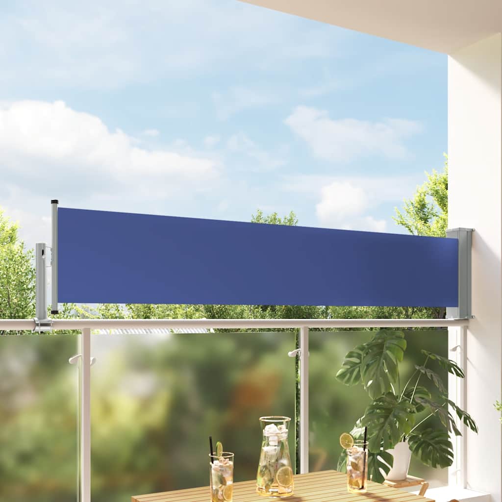 vidaXL Copertină laterală retractabilă de terasă, albastru, 60x300 cm