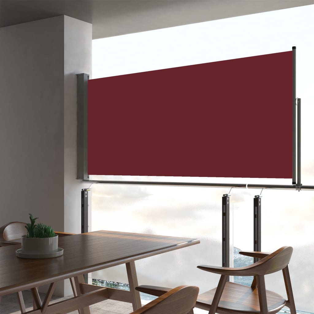 vidaXL Ausziehbare Seitenmarkise 60×300 cm Rot