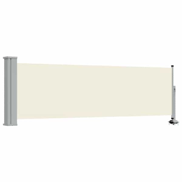 vidaXL lahtit&otilde;mmatav terrassi k&uuml;lgsein, 80 x 300 cm, kreemjasvalge