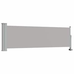 Zatahovací boční markýza / zástěna na terasu 80 x 300 cm šedá - obrázek 2