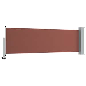 Zatahovací boční markýza / zástěna na terasu 80 x 300 cm hnědá - obrázek 6