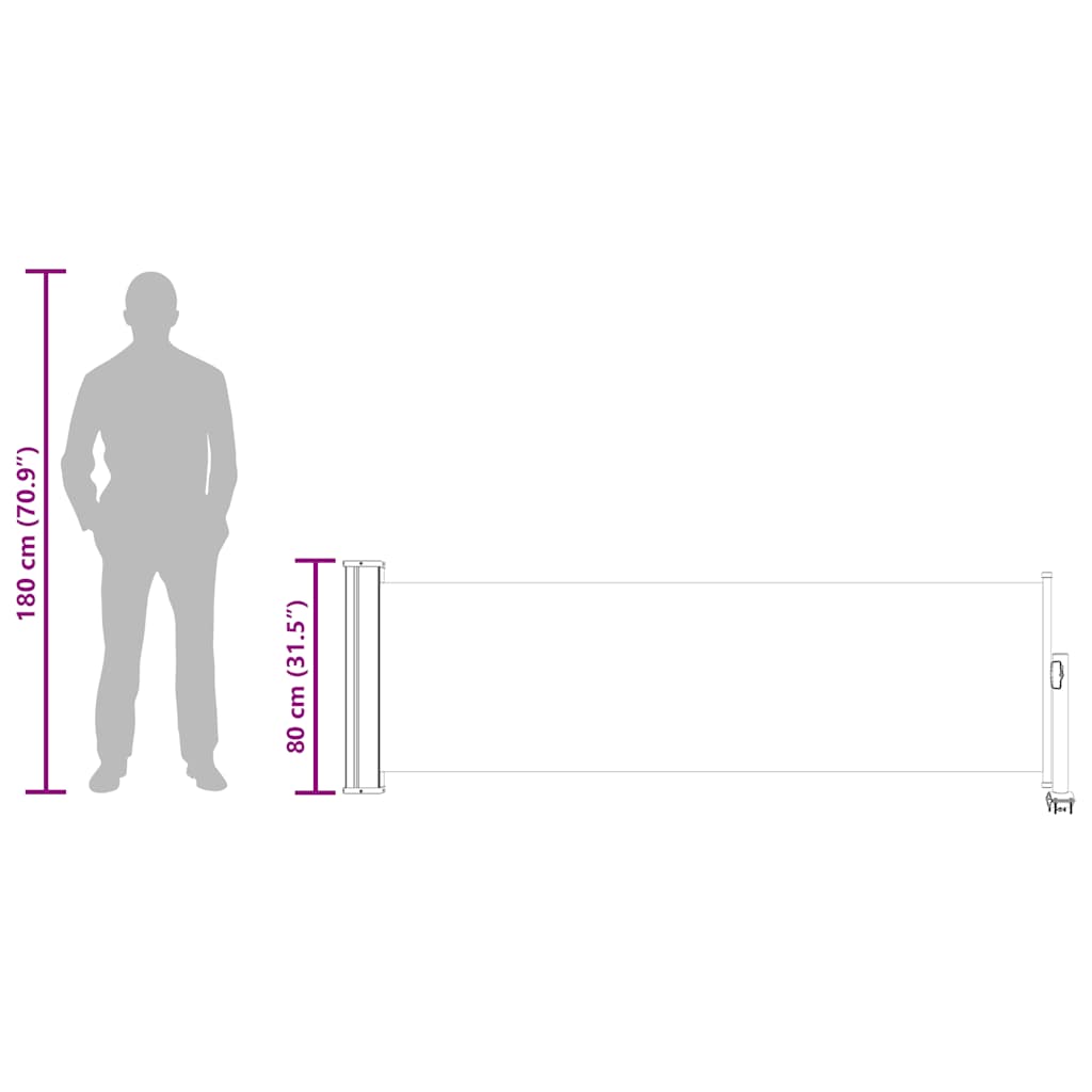 Tuinscherm uittrekbaar 80x300 cm blauw image 12