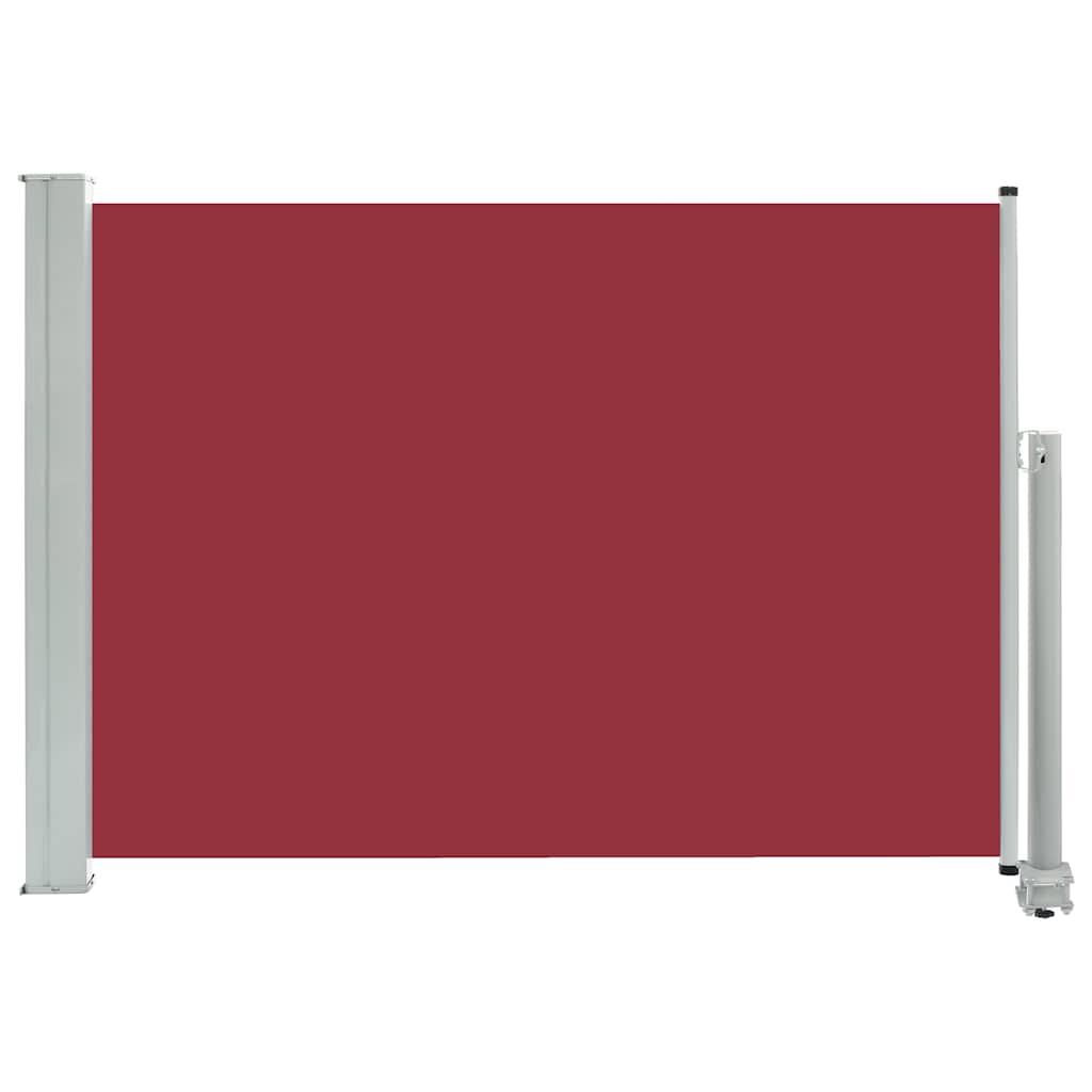 vidaXL Zatahovací boční markýza / zástěna na terasu 80x300 cm červená
