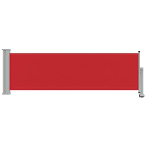 Zatahovací boční markýza / zástěna na terasu 80x300 cm červená - obrázek 3