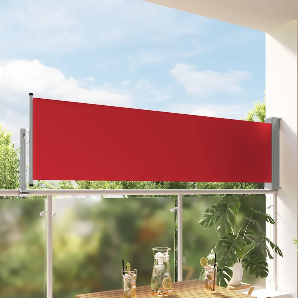 vidaXL Copertină laterală retractabilă de terasă, roșu, 80 x 300 cm