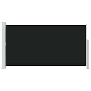 Zatahovací boční markýza/zástěna na terasu 170 x 300 cm černá - obrázek 3