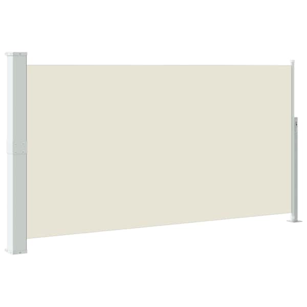 vidaXL lahtit&otilde;mmatav terrassi k&uuml;lgsein, 170 x 300 cm, kreemjasvalge