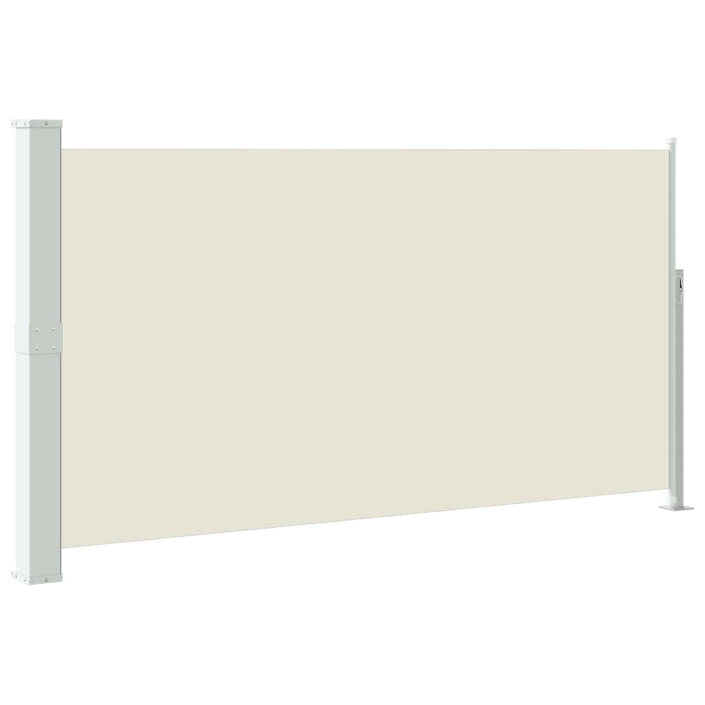 vidaXL Zatahovací boční markýza/zástěna na terasu 170 x 300 cm krémová
