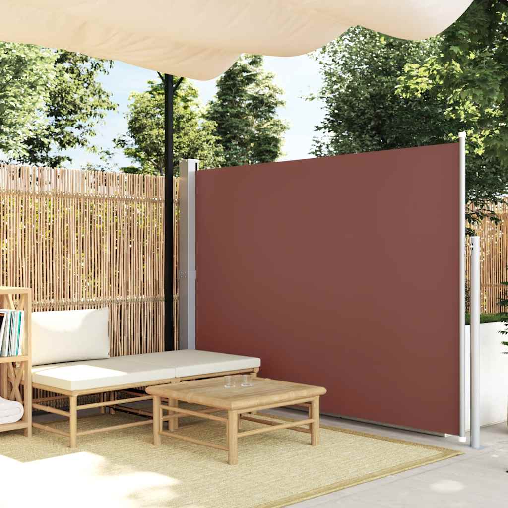 vidaXL Copertină laterală retractabilă de terasă, maro, 170 x 300 cm