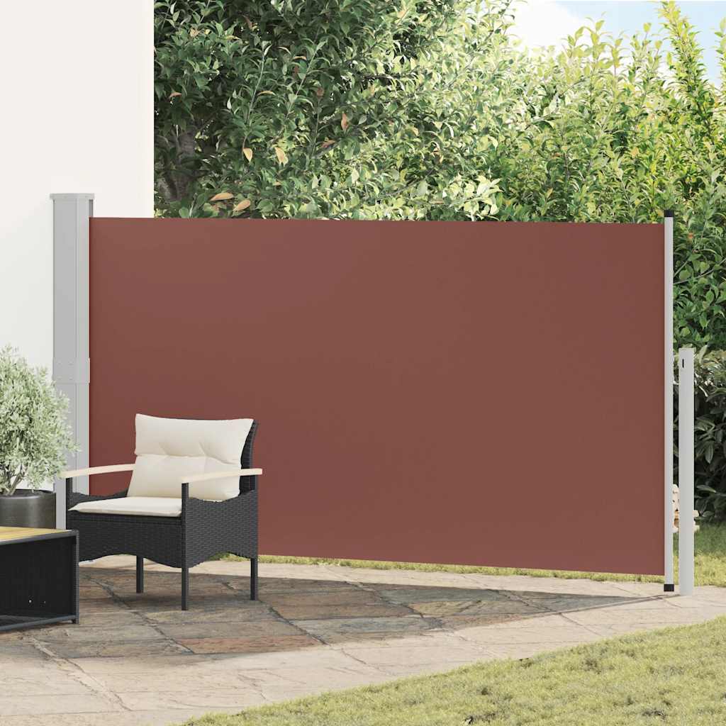 vidaXL Sisäänvedettävä terassin sivumarkiisi 170x300 cm ruskea