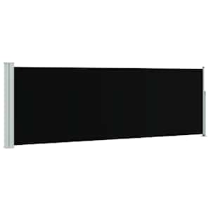 Zatahovací boční markýza / zástěna na terasu 100 x 300 cm černá - obrázek 2