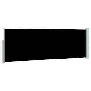 Zatahovací boční markýza / zástěna na terasu 100 x 300 cm černá - obrázek 6