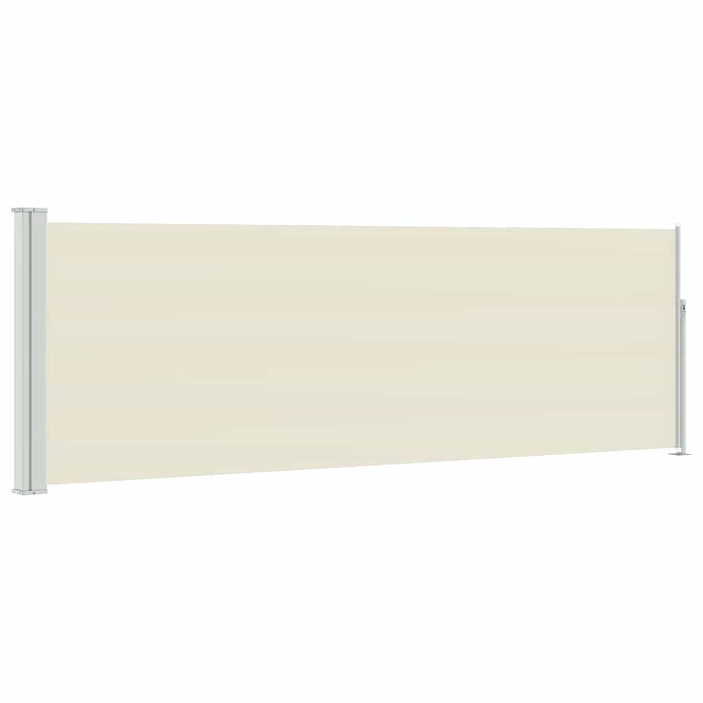 vidaXL Zatahovací boční markýza/zástěna na terasu 100 x 314 cm krémová