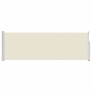 Zatahovací boční markýza/zástěna na terasu 100 x 300 cm krémová - obrázek 4