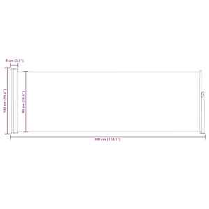 Zatahovací boční markýza / zástěna na terasu 100 x 300 cm modrá - obrázek 12