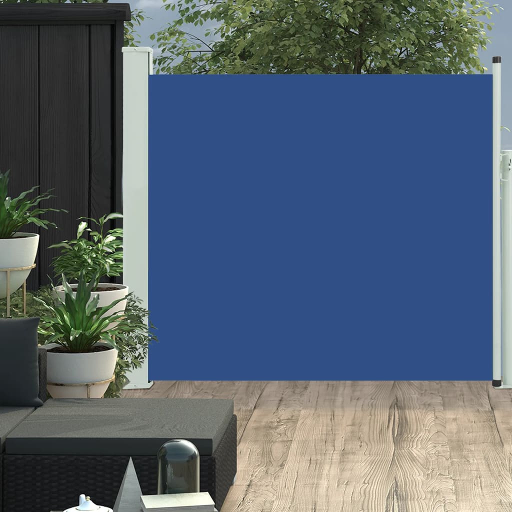 vidaXL Ausziehbare Seitenmarkise 100x300 cm Blau