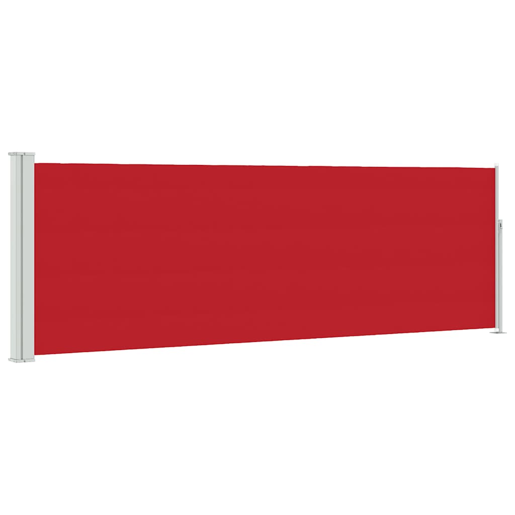 vidaXL Zatahovací boční markýza / zástěna na terasu 100x314 cm červená