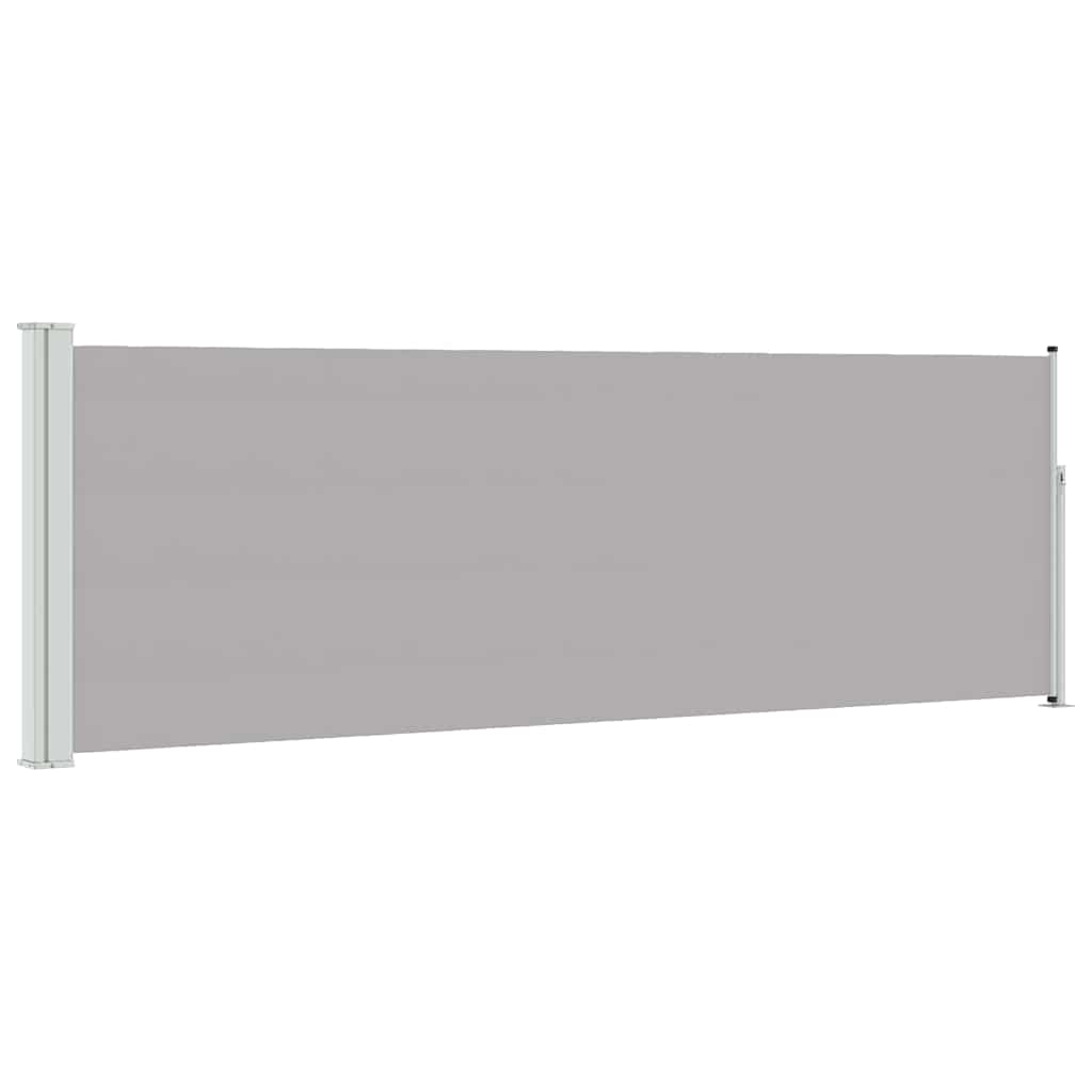 vidaXL Zaťahovacia bočná markíza na terasu 100x314 cm, sivá