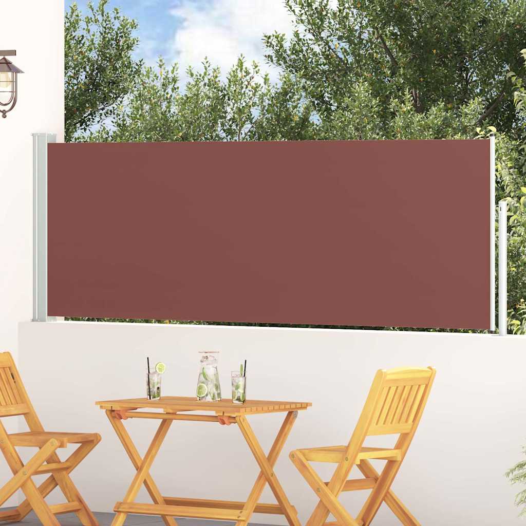 vidaXL Copertină laterală retractabilă de terasă, maro, 100 x 300 cm