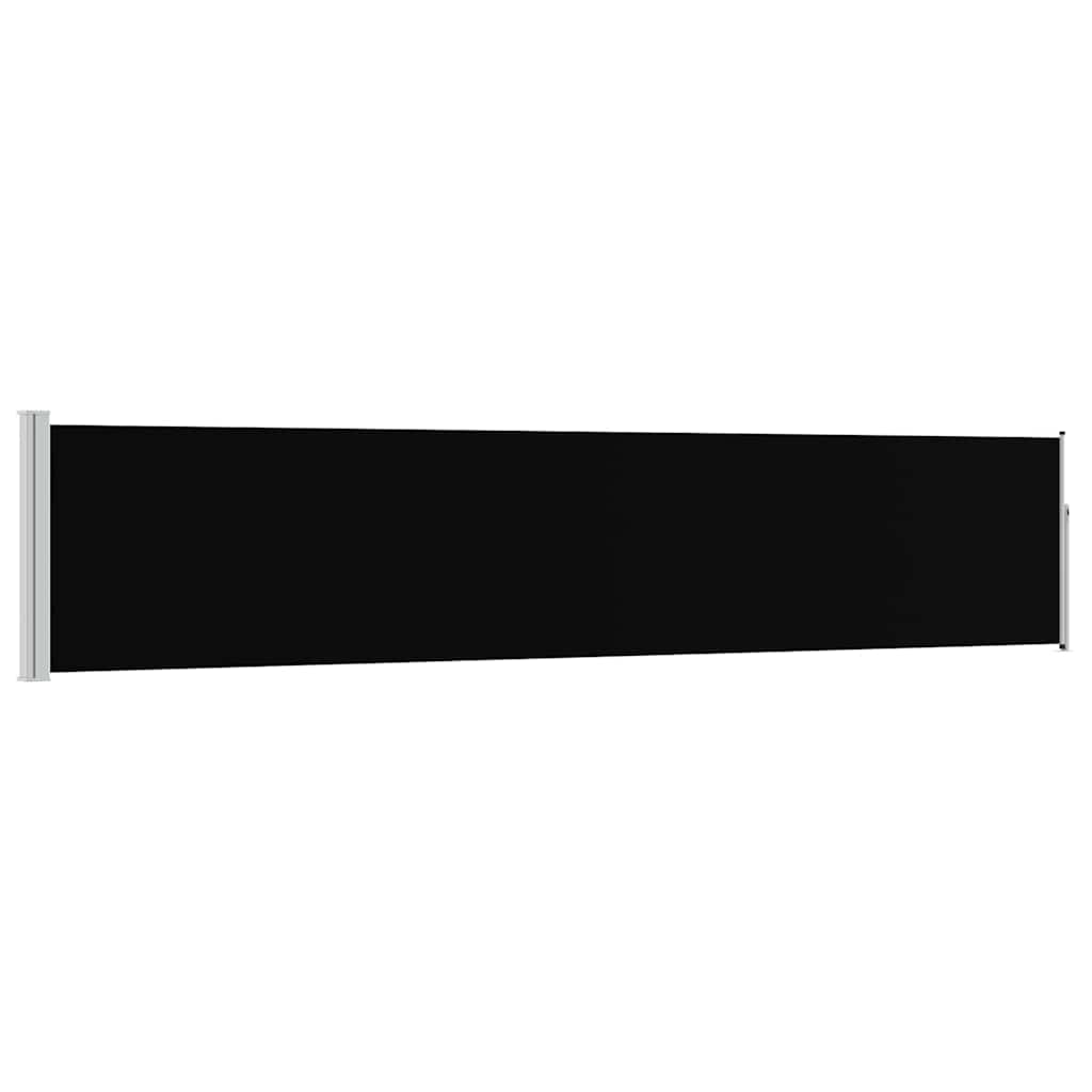 vidaXL Zatahovací boční markýza/zástěna na terasu 100 x 514 cm černá