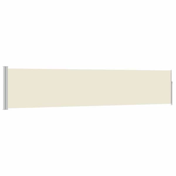vidaXL lahtit&otilde;mmatav terrassi k&uuml;lgsein, 100 x 514 cm, kreemjasvalge