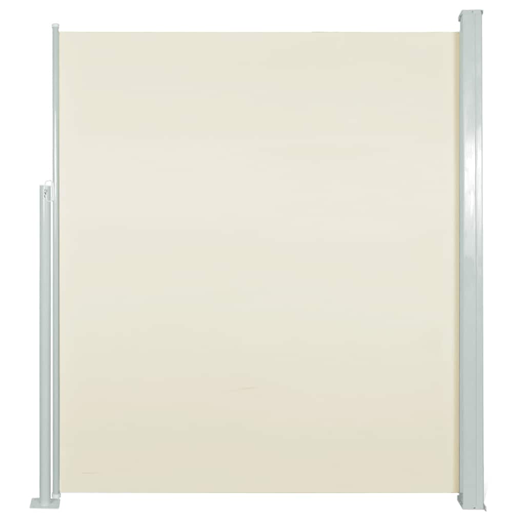 vidaXL Zatahovací boční markýza/zástěna na terasu 100 x 500 cm krémová