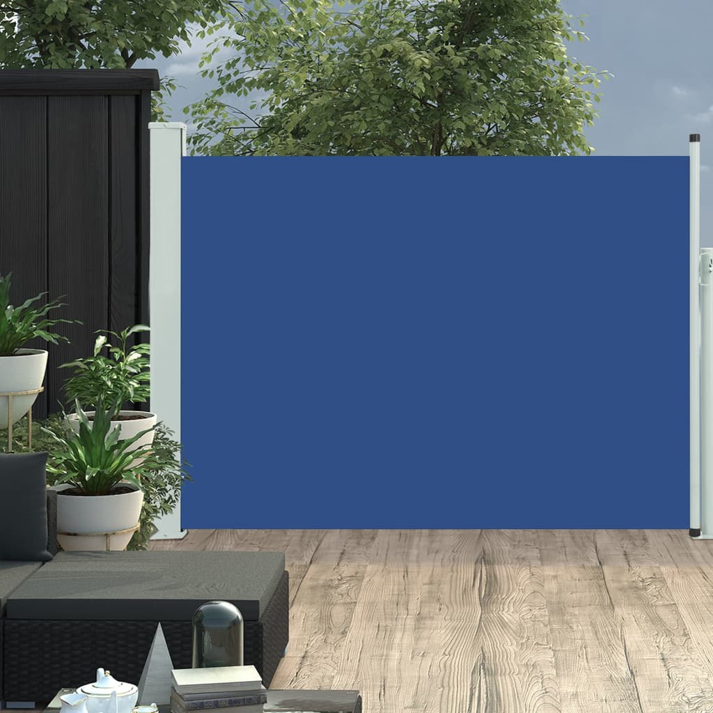 vidaXL Ausziehbare Seitenmarkise 100×500 cm Blau