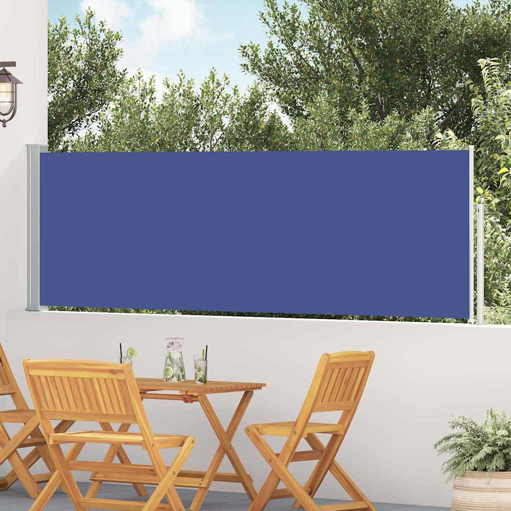 vidaXL Ausziehbare Seitenmarkise 100×500 cm Blau