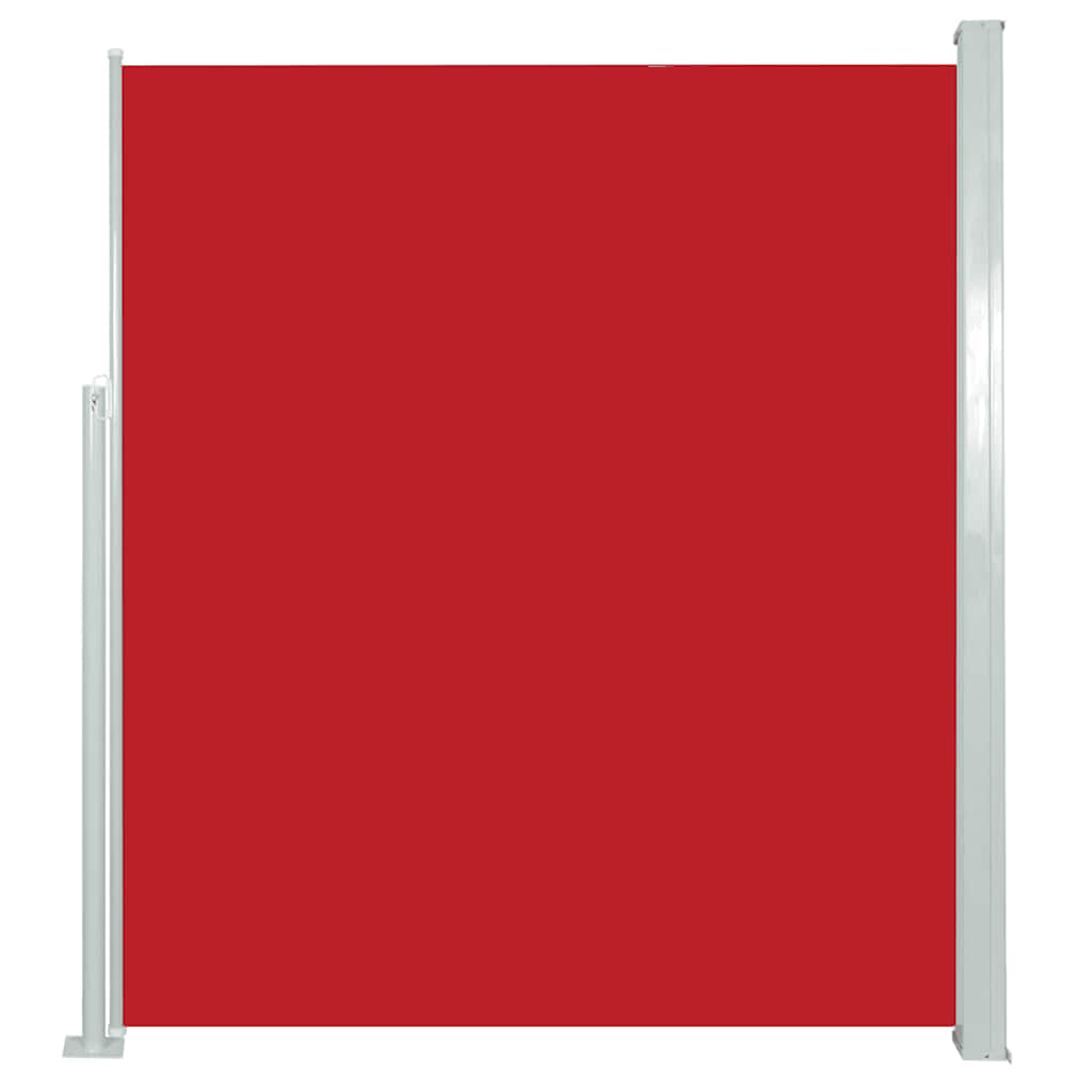vidaXL Zatahovací boční markýza/zástěna na terasu 100 x 500 cm červená