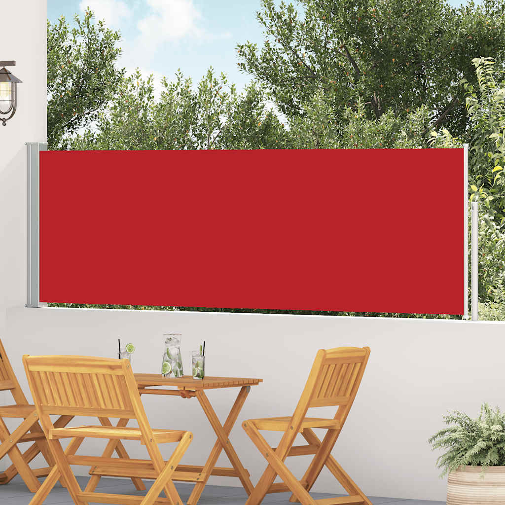vidaXL Ausziehbare Seitenmarkise 100×500 cm Rot