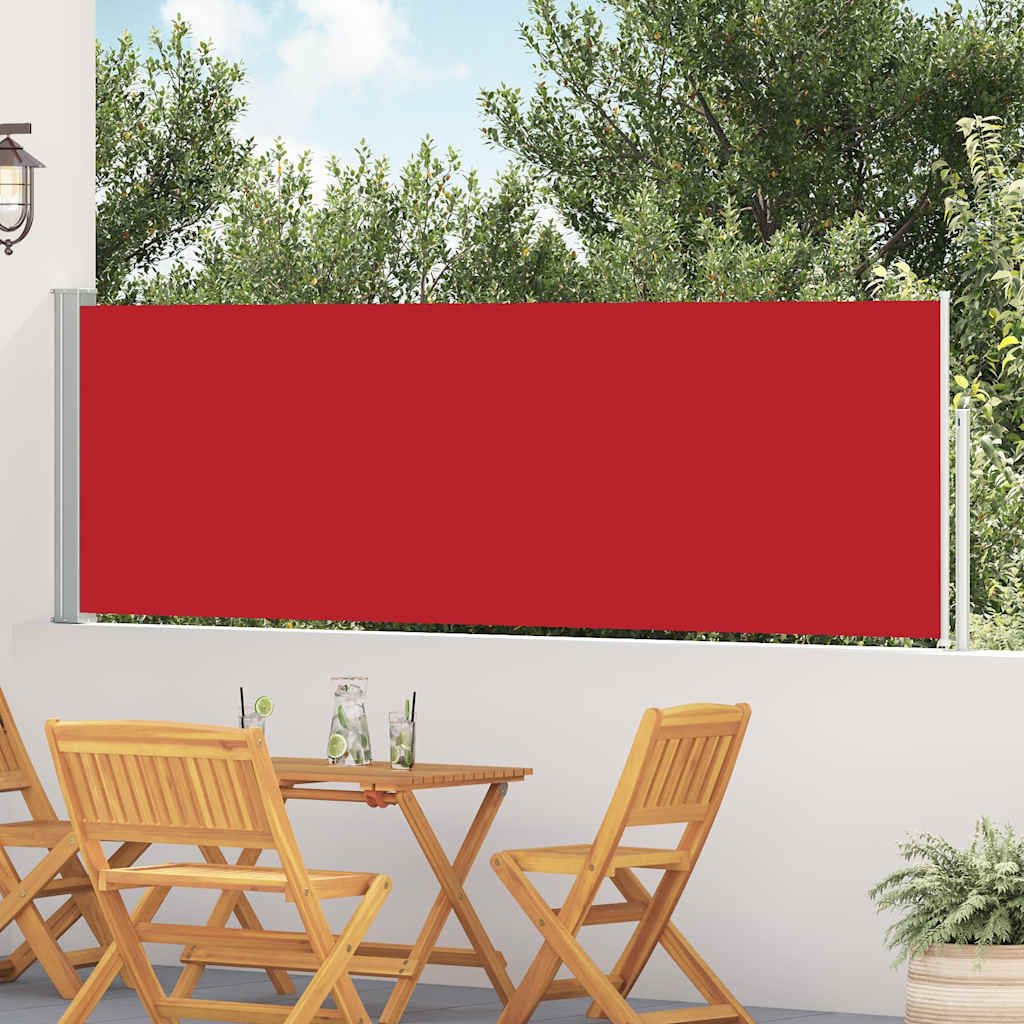 vidaXL Copertină laterală retractabilă de terasă, roșu, 100x500 cm