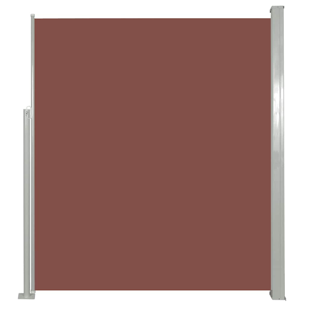 vidaXL Zatahovací boční markýza/zástěna na terasu 100 x 500 cm hnědá