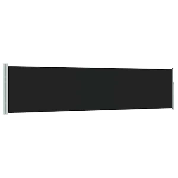 vidaXL lahtit&otilde;mmatav terrassi k&uuml;lgsein, 117x514 cm, must