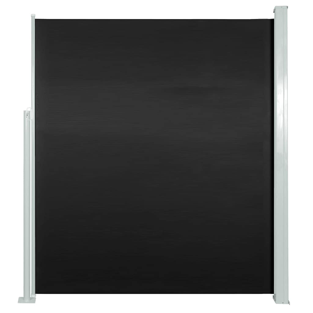 vidaXL Zatahovací boční markýza/zástěna na terasu 120 x 500 cm černá