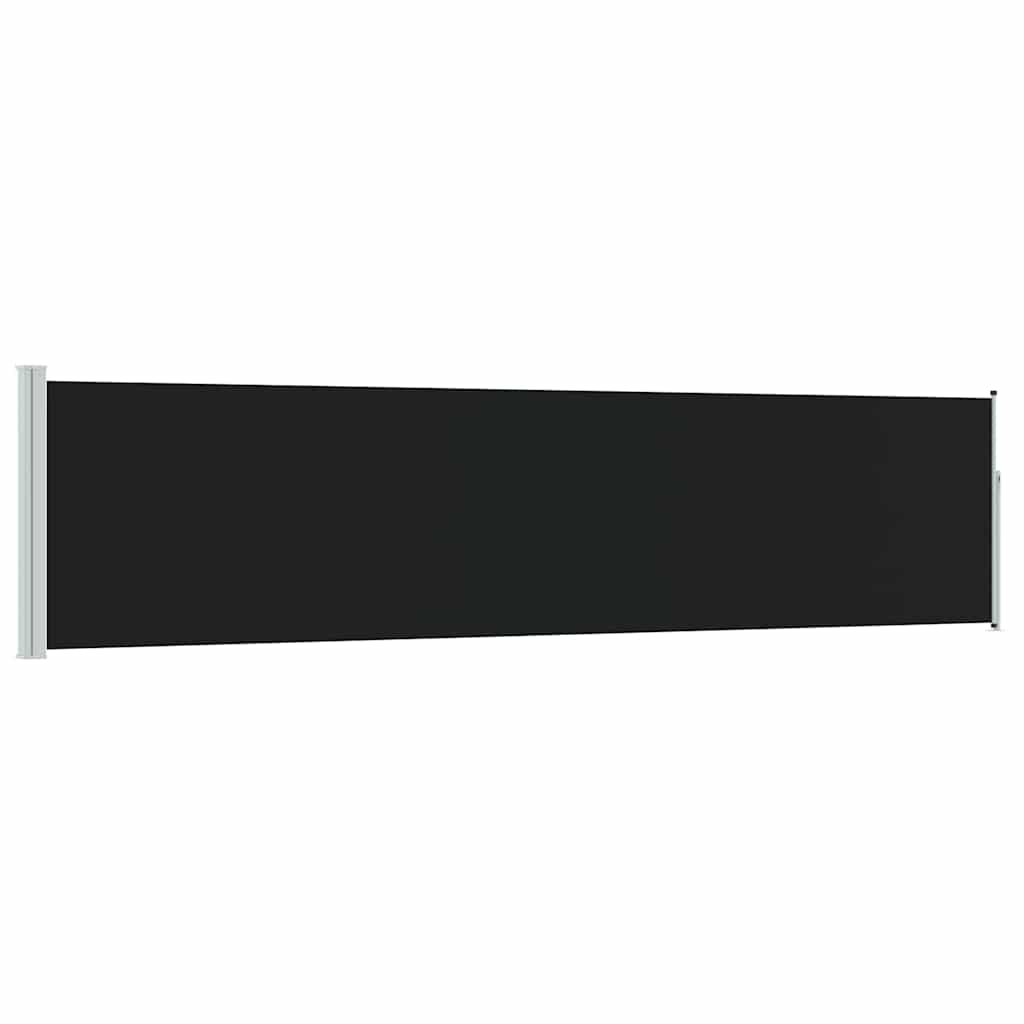 vidaXL Zaťahovacia bočná markíza na terasu 117x514 cm, čierna