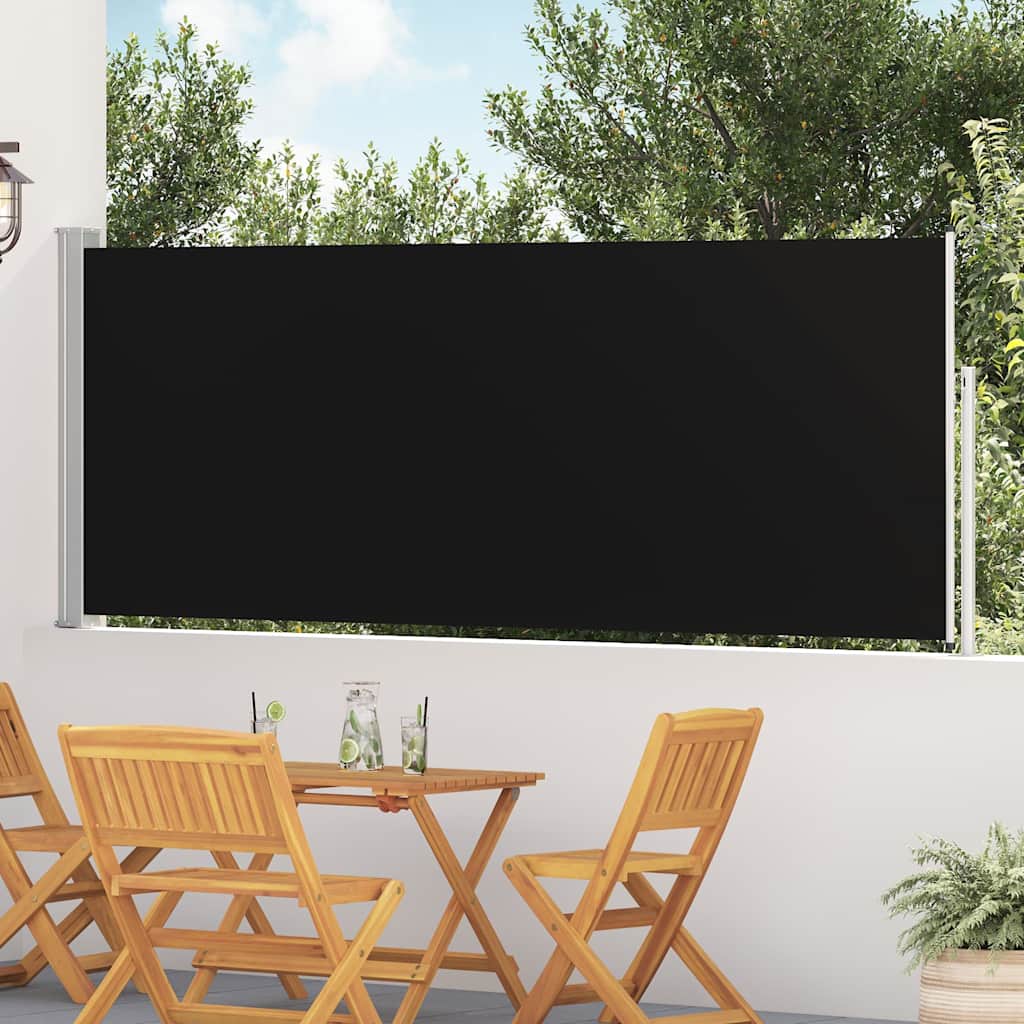 vidaXL Copertină laterală retractabilă de terasă, negru, 117x500 cm