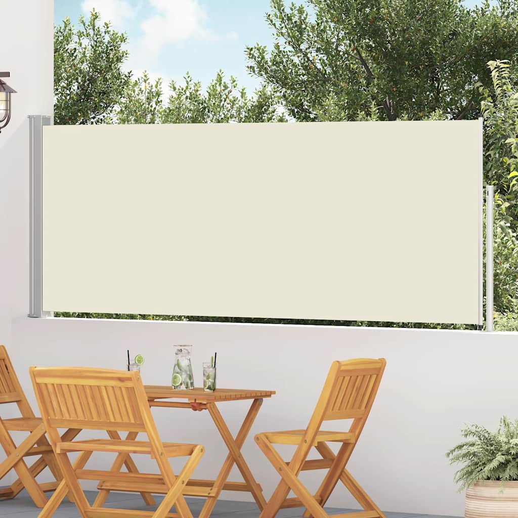 vidaXL Ausziehbare Seitenmarkise 120×500 cm Creme